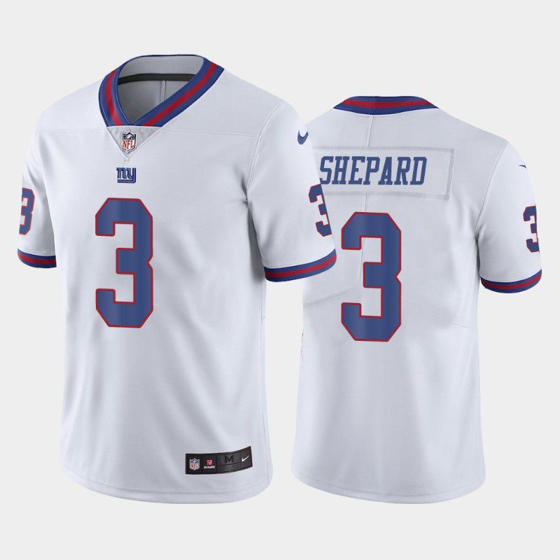 Men New York Giants #3 Sterling Shepard Nike White Limited NFL Jersey